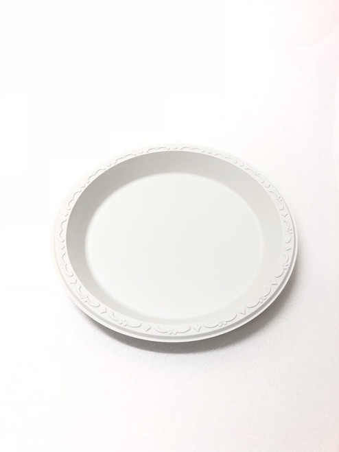 Pebble Box Plate 9 IN PP Ivory Round Microwave Safe Grease Resistant 400/Case