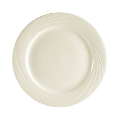 Plate 11.25 IN Porcelain Bone White Dual Ovenable 12/Case