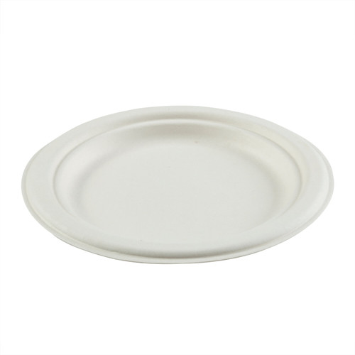 PrimeWare® Plate 7 IN Molded Fiber White Round Microwave Safe Freezer Safe 125 Count/Pack 8 Packs/Case 1000 Count/Case