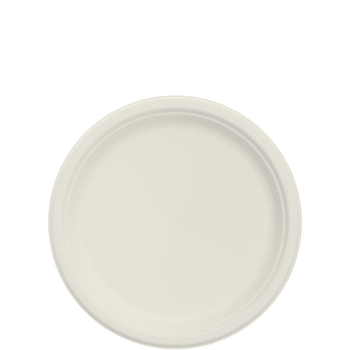 Solo® Bare® by Solo® Eco-Forward® Plate 8.9X0.748 IN Sugarcane Ivory Round 125 Count/Pack 4 Packs/Case 500 Count/Case