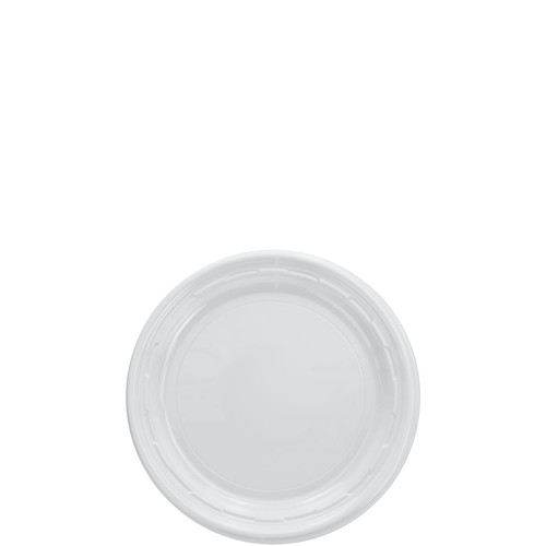 Dart® Famous Service® Plate 6 IN PS White Round 125 Count/Pack 8 Packs/Case 1000 Count/Case