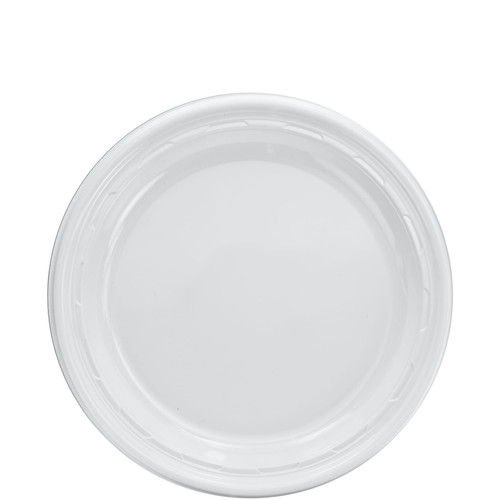 Dart® Famous Service® Plate 9 IN PS White Round 125 Count/Pack 4 Packs/Case 500 Count/Case