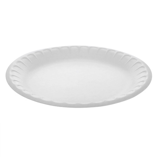 Placesetter® Plate 8.9X0.8 IN Polystyrene Foam White Round 500/Case