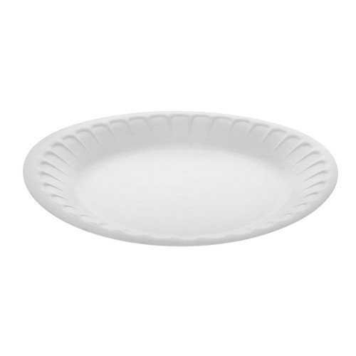 Plate 7X0.6 IN Polystyrene Foam White 900/Case