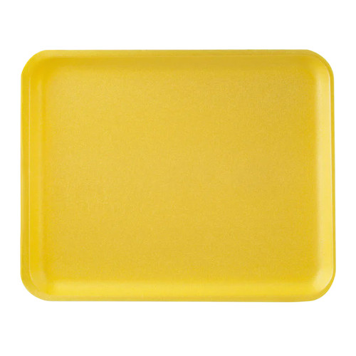 10P Meat Tray 10.94X5.88 IN Polystyrene Foam Yellow Rectangle Heavy 400/Case