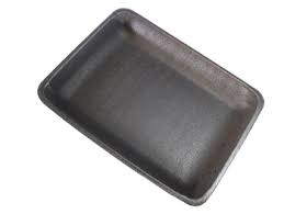 Dyne-A-Pak 8PP Tray Polystyrene Foam Black 400/Case