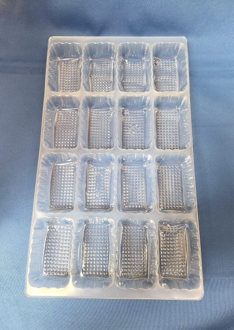 Burger Patty Tray 16 Compartment PS Natural 12.5MIL 600/Case