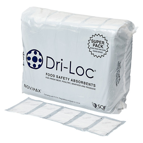 Dri-Loc® Meat Pad 4X7 IN Plastic Cellulose Black Rectangle Absorbent 3000/Case