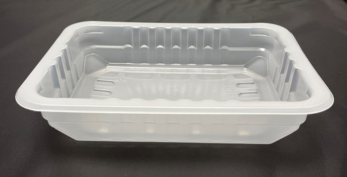 Meat Tray 8.75X6.72X1.6 IN PP Clear Rectangle Barrier 4200/Pallet