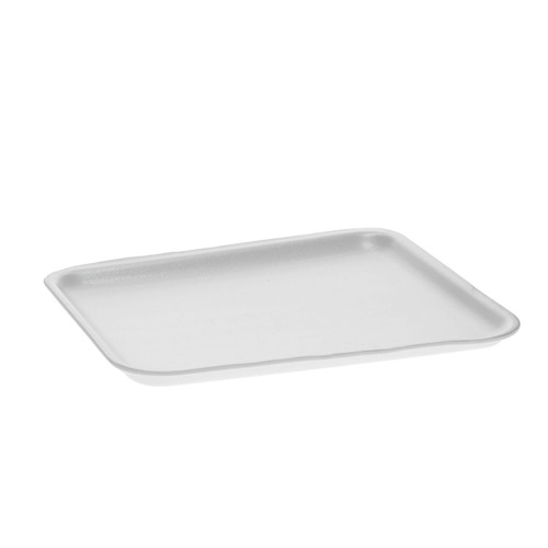 8S Meat Tray 10X8X0.65 IN Polystyrene Foam White Rectangle 500/Case
