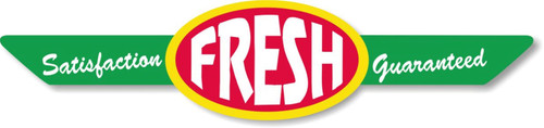 Fresh Satisfaction Guaranteed Meat Label 0.875X4 IN Yellow Red Green Ribbon 500 Count/Roll 15 Rolls/Case 7500 Count/Case