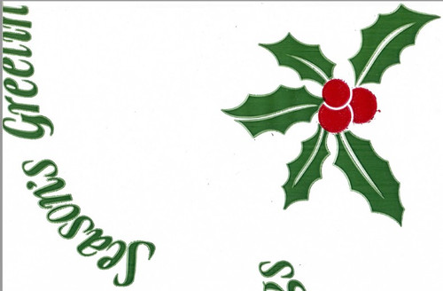 Multi-Purpose Roll 40IN X100FT Cellophane Multicolor Holiday Holly 1/Roll