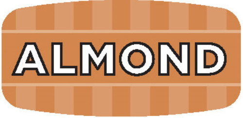 Almond Bakery Flavor Label 0.625X1.25 IN 4 Color Process UV 1000 Count/Roll 50 Rolls/Case 50000 Count/Case