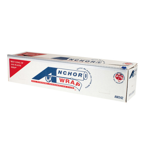 Anchor Wrap® Cling Film Roll 24IN X2000FT PVC Cutter Box Safety Slide 1/Roll