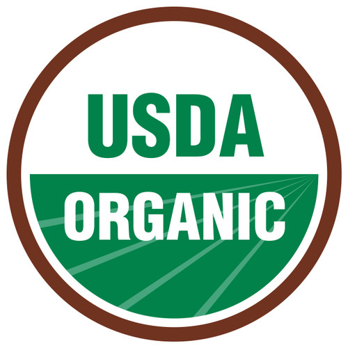 USDA Organic Produce Food Safety Label 1.5 IN Green Brown Circle 500 Count/Roll 30 Rolls/Case 15000 Count/Case