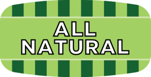 All Natural Bakery Flavor Label 0.625X1.25 IN 4 Color Process UV 1000 Count/Roll 50 Rolls/Case 50000 Count/Case