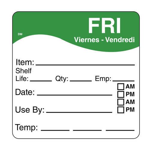 Friday Label 2.5X2.5 IN 125/Roll