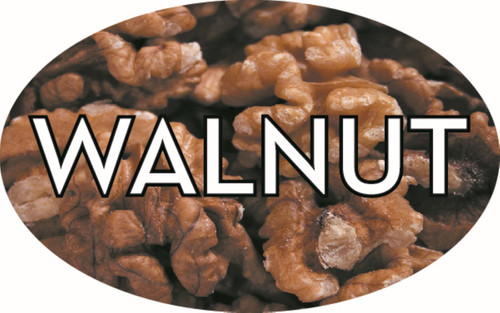 Walnut Bakery Flavor Label 1.25X2 IN Oval 4 Color Process 500 Count/Roll 20 Rolls/Case 10000 Count/Case