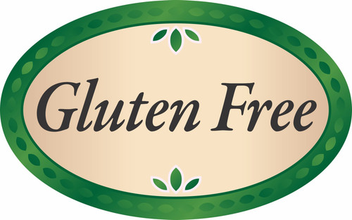 Gluten Free Bakery Flavor Label 1.25X2 IN Oval 4 Color Process 500 Count/Roll 5 Rolls/Case
