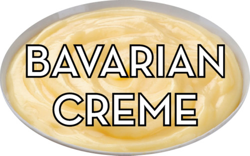 Bavarian Crème Bakery Flavor Label 1.25X2 IN Oval 4 Color Process 500 Count/Roll 20 Rolls/Case 10000 Count/Case