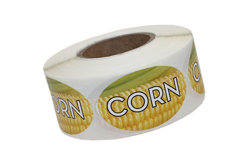 Corn Bakery Flavor Label 1.25X2 IN Oval 4 Color Process 500 Count/Roll 5 Rolls/Sleeve