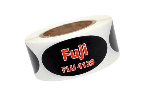 Fuji Label 2.63X2.63 IN Red Black Semi-Perforated 250/Roll