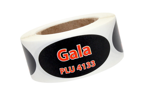 Gala Label 2.63X2.63 IN Red Black Semi-Perforated 250 Count/Roll 50 Rolls/Case 12500 Count/Case