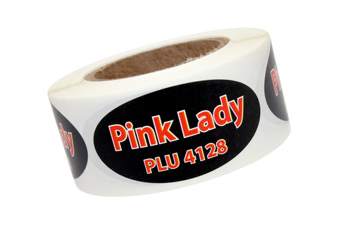 Pink Lady Label 2.63X2.63 IN Red Black Oval 250 Count/Roll 50 Rolls/Case 12500 Count/Case