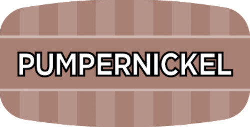 Pumpernickel Bakery Flavor Label 0.625X1.25 IN 4 Color Process UV 1000 Count/Roll 50 Rolls/Case 50000 Count/Case
