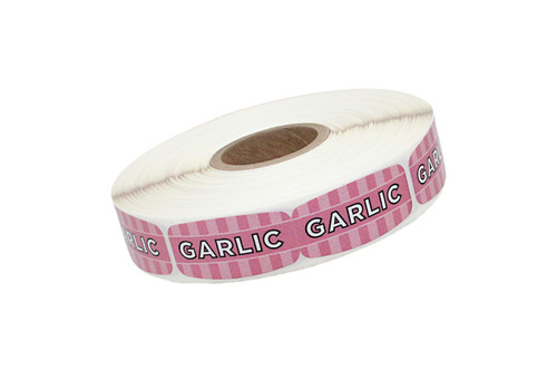 Garlic Bakery Flavor Label 0.625X1.25 IN 4 Color Process UV 1000 Count/Roll 50 Rolls/Case 50000 Count/Case
