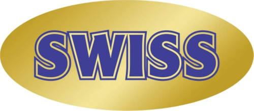 Swiss Deli Label 0.875X1.9 IN Blue Gold Oval 500 Count/Roll 10 Rolls/Case 5000 Count/Case