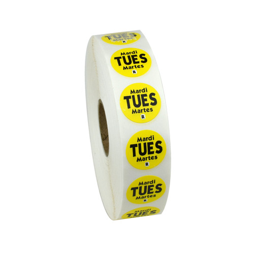 Tuesday Label 0.75 IN Round Permanent Dot 2000/Roll