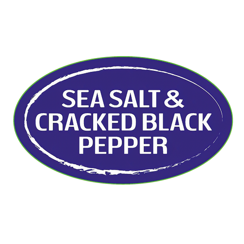 Sea Salt Black Pepper Label Oval 1000/Roll