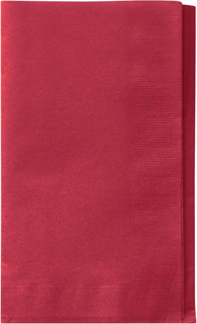 Dinner Napkins 15X17 IN Maroon 2PLY 1/8 Fold 1000/Case