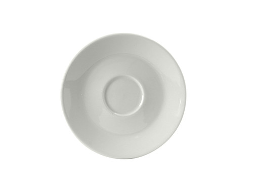 Cappuccino Saucer 6.375 IN China Porcelain White Round Fully Vitrified 24/Case
