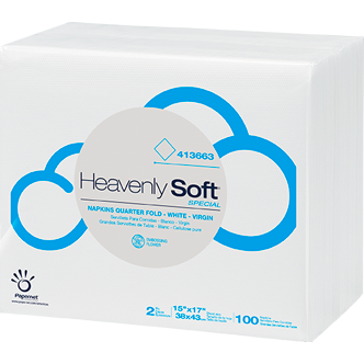 Heavenly Soft Dinner Napkins Paper 2PLY 1/8 Fold 3000/Case