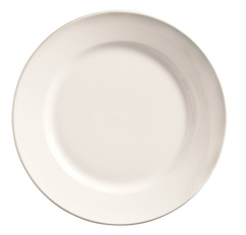 Porcelana Plate 6.25 IN Porcelain Bright White Wide Rim 36/Case