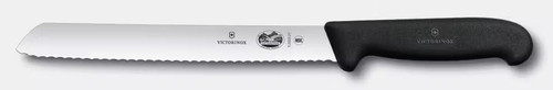Fibrox® Bread Knife 8X1.5 IN Black Slant Tip Blade Wavy Edge Black Handle Dishwasher Safe 1/Each