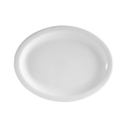 Clinton Super Platter 11.5 IN Porcelain Oval Narrow Rim Dual Ovenable Dishwasher Safe 12/Case