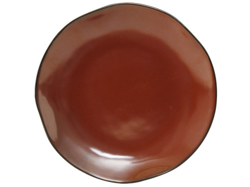 TuxTrendz Artisan Plate 11.625 IN China Red Rock Round Fully Vitrified 12/Case