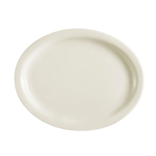 Platter 11.5 IN Stoneware American White Oval Dual Ovenable Dishwasher Safe 12/Case