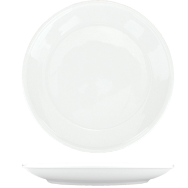 Dine EZ™ Healthcare Plate 9 IN Porcelain Bright White Round 2/Case