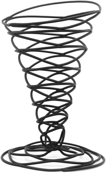 Basket 5X9 IN Steel Black Cone Bird's Nest 1/Each