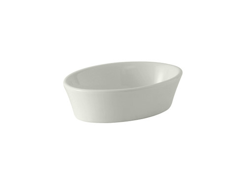 Baker Dish 10 OZ China White Oval Fully Vitrified Oven Safe Dishwasher Safe Microwave Oven Safe 12/Case