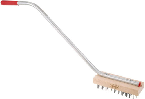 Broiler & Grill Brush Wood Steel Coarse Bristle With Handle 1/Each