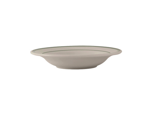 Green Bay Rim Soup Bowl 9 OZ China Eggshell Green Round Banded Fully Vitrified 36/Case