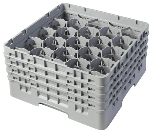 Glass Rack 19.75X19.75X10.5 IN 20 Compartment PP Gray With 4 Extenders Maximum Glass Height of 8.5 IN 1/Each