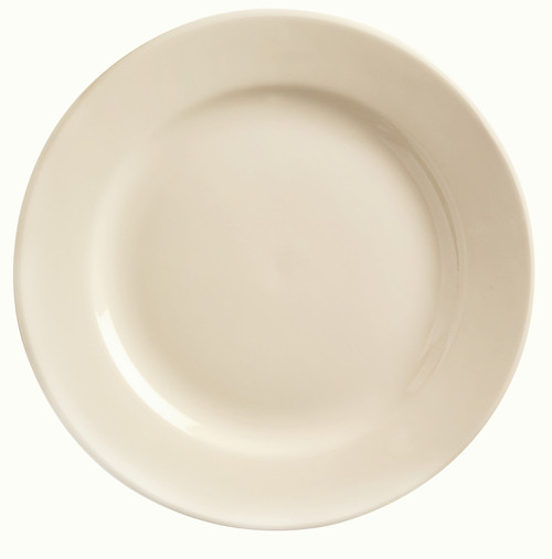 Ultima Princess Plate 9.75 IN Stoneware Cream Rolled Edge 1/Case