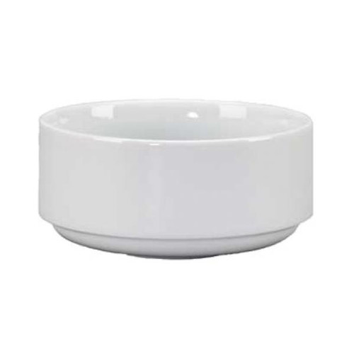 Bouillon Bowl 4 IN 8 OZ China White Fully Vitrified Stackable Dual Ovenable Freezer Safe 36/Case