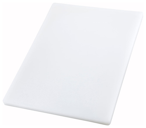 Cutting Board 18X24X1 IN Plastic White Rectangle Stain Resistant Dishwasher Safe 1/Each